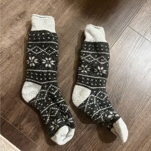 Cozy Black and White Patterned Socks